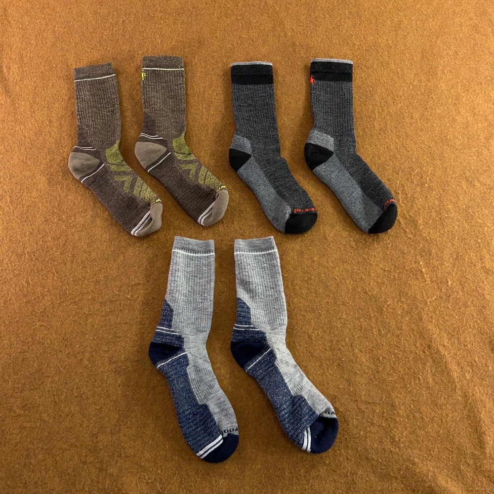 Smartwool Mens LG Multi Merino Wool PhD Outdoor Performance Crew Socks 3 Pair